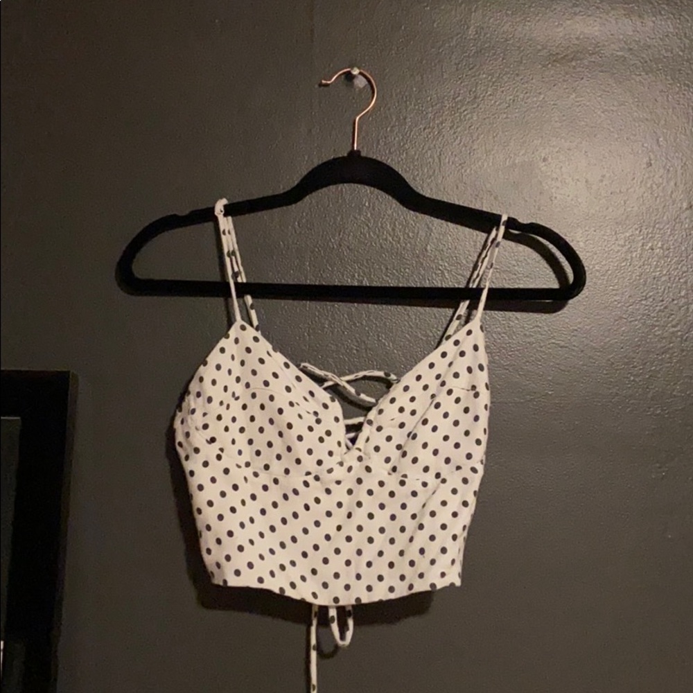 polka dot crop top
